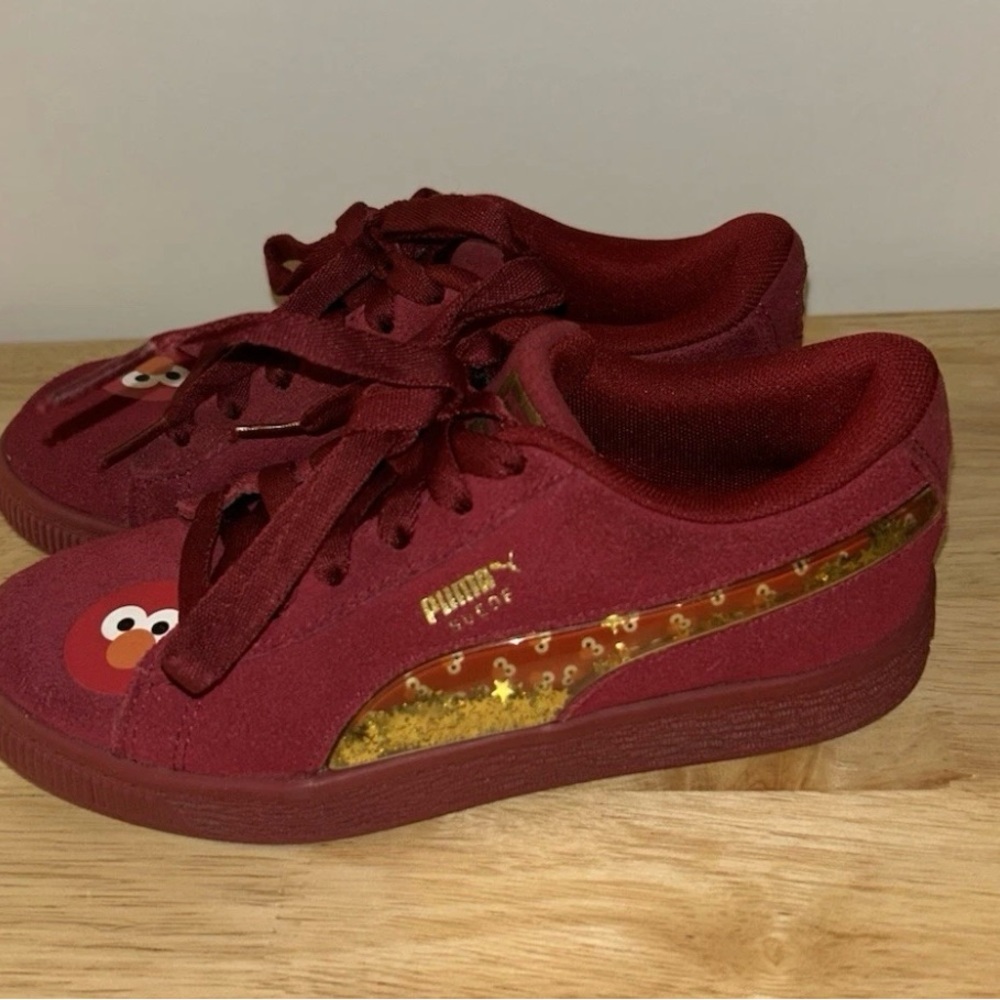 ⭐️ 2/$50 Puma Suede Sesame Street Elmo Toddler Shoes Red Size 13C Gold